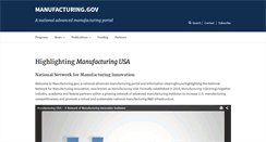 Desktop Screenshot of manufacturing.gov